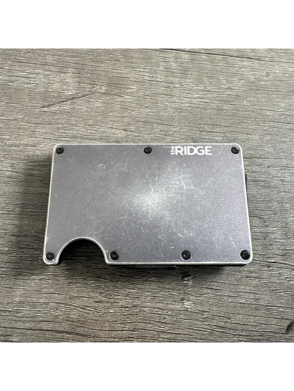 Ridge Wallet with Money Clip for Men Gray Silver